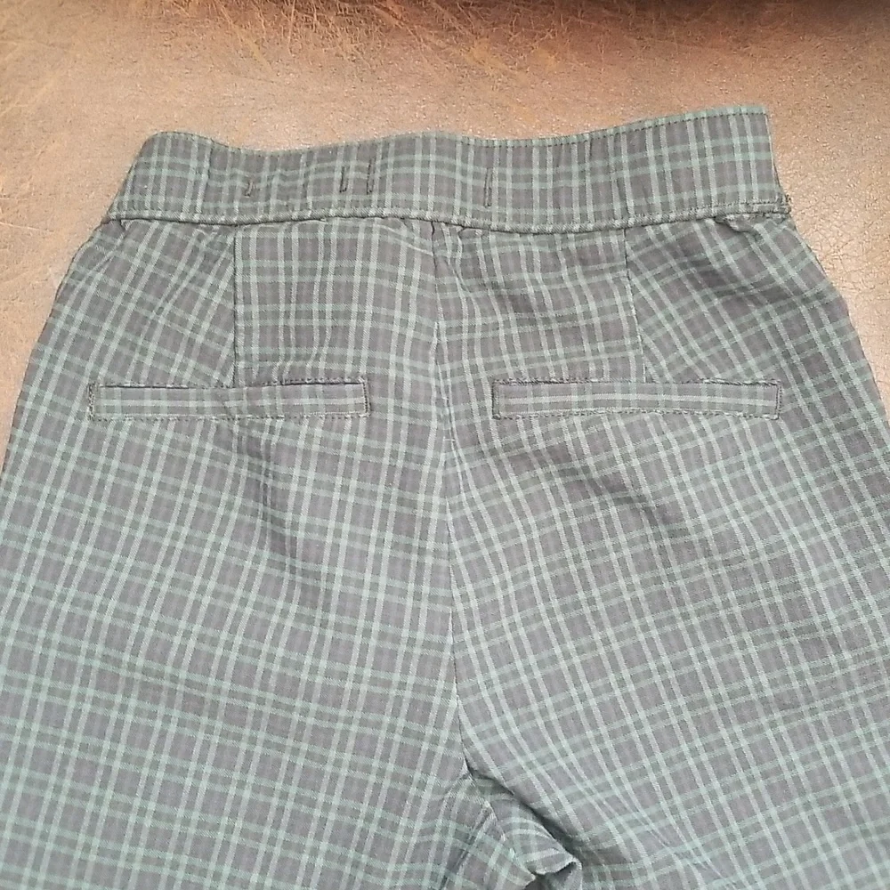 #R - Hollister Women Ultra High Rise Plaid Pants Blue Green Black Size S - Picture 6 of 11